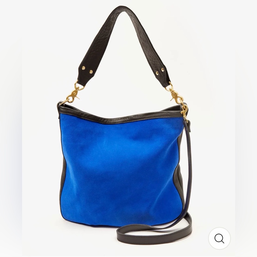 NWT Clare V ‘Veronique’ in Electric Blue w/ Black Lamba Border - Picture 5 of 7